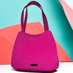 Vera Bradley Berry Pink Quilted Shoulder Bag EUC